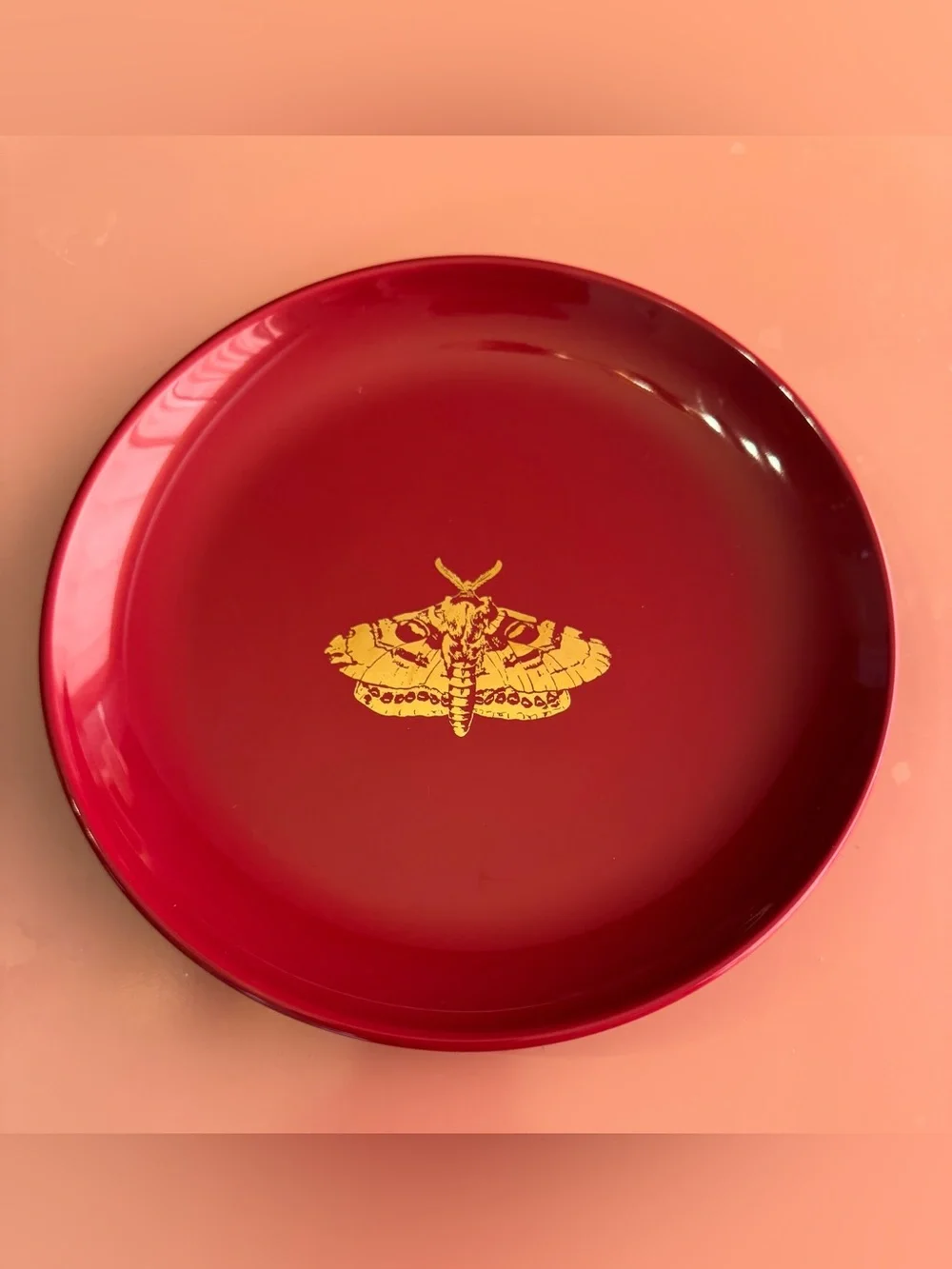 Anthropologie Catherine Martin Midnight Creatures Stoneware Dessert Plate, Moth